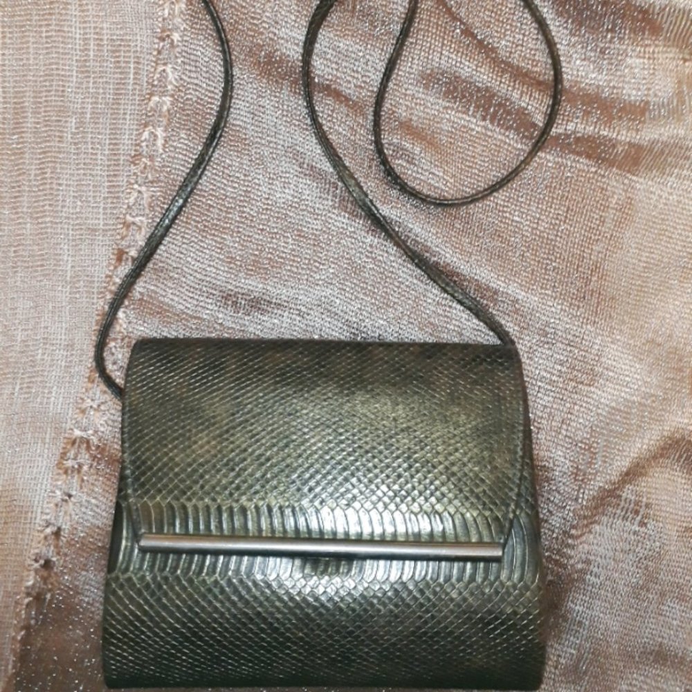 Ande Vintage Faux Snakeskin Purse